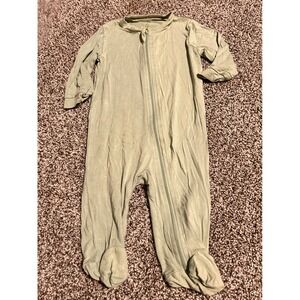Kk6 Milk Berry Baby‎ Footie Pajamas Sleepsuit 3-6M Sage Green Zipper